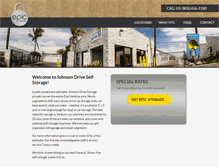 Tablet Screenshot of johnsondrivestorage.com